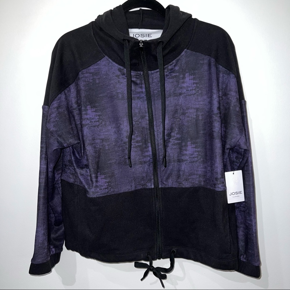 Josie Natori full zip hoodie with drawstring bottom 🔴